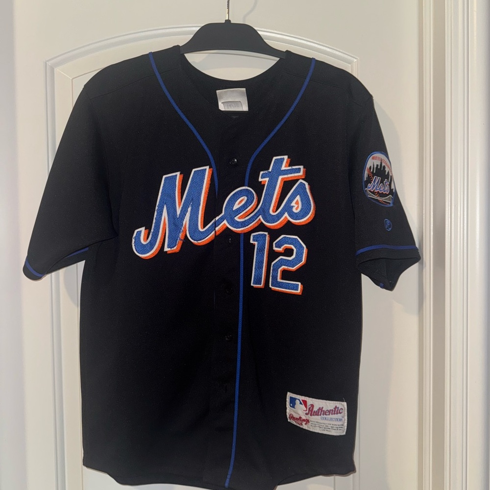 Black Alomar #12 Mets Jersey